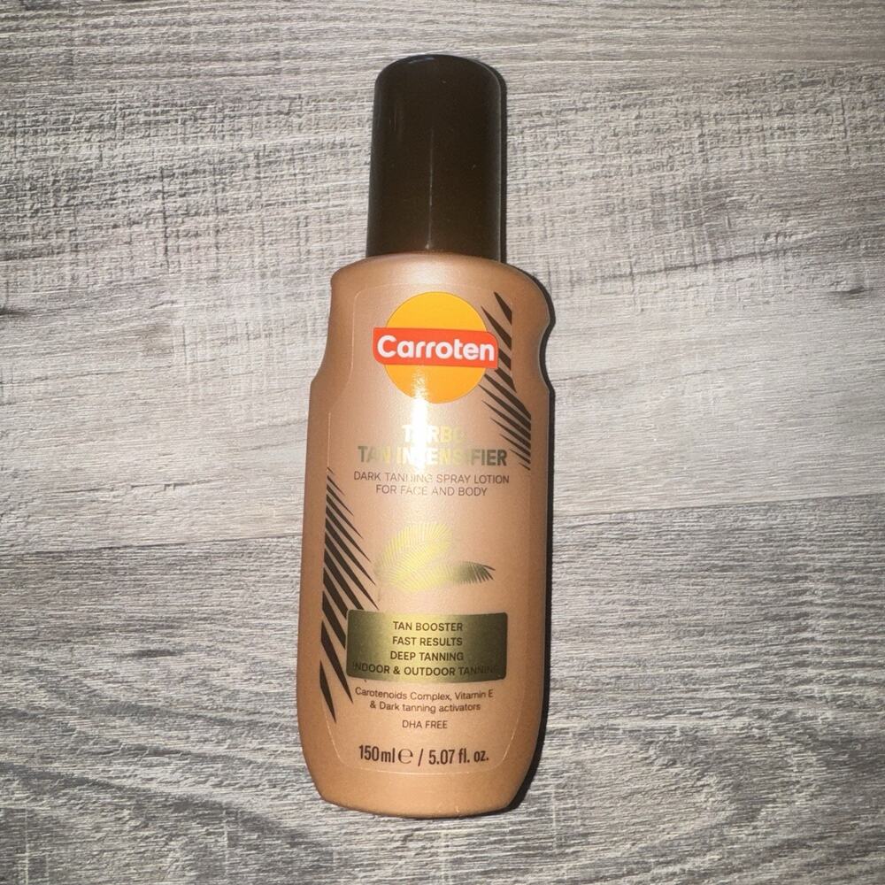 Carroten Turbo Tan Intensifier Dark Tanning Spray Lotion Face & Body 5.07 oz New